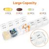 imageLifewit Monthly Pill Organizer 28 Day Pill Box 4 Weeks One Month Pill Cases Large Compartments Medicine Organizer for Vitamins Fish Oils Supplements PinkClear