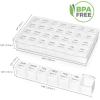 imageLifewit Monthly Pill Organizer 28 Day Pill Box 4 Weeks One Month Pill Cases Large Compartments Medicine Organizer for Vitamins Fish Oils Supplements PinkClear