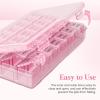 imageLifewit Monthly Pill Organizer 28 Day Pill Box 4 Weeks One Month Pill Cases Large Compartments Medicine Organizer for Vitamins Fish Oils Supplements PinkPink