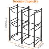 imageLifewit 5 Gallon Water Jug Holder 3 Tier Water Bottle Stand Heavy Duty Water Dispenser Rack with 3 Slots for Gallon Jugs Detachable Water Storage Shelf Organizer for Home Living Room Office Black6slot
