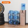 imageLifewit 5 Gallon Water Jug Holder 3 Tier Water Bottle Stand Heavy Duty Water Dispenser Rack with 3 Slots for Gallon Jugs Detachable Water Storage Shelf Organizer for Home Living Room Office Black6slot
