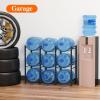 imageLifewit 5 Gallon Water Jug Holder 3 Tier Water Bottle Stand Heavy Duty Water Dispenser Rack with 3 Slots for Gallon Jugs Detachable Water Storage Shelf Organizer for Home Living Room Office Black9slot