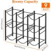 imageLifewit 5 Gallon Water Jug Holder 3 Tier Water Bottle Stand Heavy Duty Water Dispenser Rack with 3 Slots for Gallon Jugs Detachable Water Storage Shelf Organizer for Home Living Room Office Black9slot