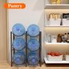 imageLifewit 5 Gallon Water Jug Holder 3 Tier Water Bottle Stand Heavy Duty Water Dispenser Rack with 3 Slots for Gallon Jugs Detachable Water Storage Shelf Organizer for Home Living Room Office Black6slot