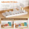 imageLifewit Plastic Lid Organizers for Inside Cabinet Adjustable Extra Large 1324quot Food Storage Container Lids Holder with 8 Inserts ampamp 9 Compartments Plates Bowls for Deep Drawer in Kitchen2