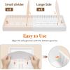 imageLifewit Plastic Lid Organizers for Inside Cabinet Adjustable Extra Large 1324quot Food Storage Container Lids Holder with 8 Inserts ampamp 9 Compartments Plates Bowls for Deep Drawer in Kitchen2