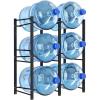 imageLifewit 5 Gallon Water Jug Holder 3 Tier Water Bottle Stand Heavy Duty Water Dispenser Rack with 3 Slots for Gallon Jugs Detachable Water Storage Shelf Organizer for Home Living Room Office Black6slot