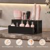 imageLifewit Hair Tools Organizer for Vanity Countertop Blow Dryer Holder Acrylic Hot Tool Organizer for Hair Dryer Brush Curling Iron Straightener in Bathroom 4 Stainless Cups WhiteBlack