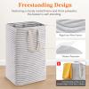 imageLifewit 75L x 2 Pack Collapsible Laundry Hamper LargeTall Foldable Dirty Clothes Baskets Waterproof Freestanding Double Bags with Easy Carry Handles in Dorm Bedroom Bathroom College Grey