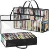 imageLifewit DVD Storage Bags 3 Pack for 270 Pcs DVDs 90 Each Clear PVC Plastic DVD Organizer with Handles and Zipper Media Holder for Blu Ray Disc Movie Cases VHS Box Video Game Disks Albums2