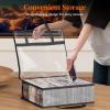 imageLifewit DVD Storage Bags 3 Pack for 270 Pcs DVDs 90 Each Clear PVC Plastic DVD Organizer with Handles and Zipper Media Holder for Blu Ray Disc Movie Cases VHS Box Video Game Disks Albums2