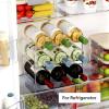 imageLifewit Stackable Water Bottle Storage Organizer Wine Bottle Holder for Cabinet Plastic Large Compartment Tumbler Organizer Clear Wine Rack Mug Cup Holder for Kitchen Pantry Storage 3Tier Hold 9