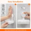 imageLifewit Suction Cup Soap Dish for Shower 1 Pack Drainable Soap Holder for Bathroom Kitchen Wall NODrilling Removable Bar Soap Sponge Rack for Glass Window Strong Vacuum Suction AntiDrop WhiteWhite