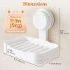 imageLifewit Suction Cup Soap Dish for Shower 1 Pack Drainable Soap Holder for Bathroom Kitchen Wall NODrilling Removable Bar Soap Sponge Rack for Glass Window Strong Vacuum Suction AntiDrop WhiteWhite
