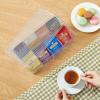 imageLifewit 2 Pack Plastic Stackable Tea Bag Organizer Divided Storage Bin Box for Kitchen Cabinets Countertops Pantry Hold Coffee Pods Sugar Packets Condiments 8 SectionsClear