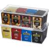 imageLifewit 2 Pack Plastic Stackable Tea Bag Organizer Divided Storage Bin Box for Kitchen Cabinets Countertops Pantry Hold Coffee Pods Sugar Packets Condiments 8 SectionsClear