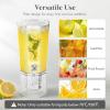 imageLifewit 1 Gallon Drink Dispenser for Parties 2 Pcs Plastic Beverage Container for JuiceTeaSoda with Stand amp Ice Core Clear Lemonade Dispenser with Spigot BPA Free Water Pitcher 39 x 16 cm15x62
