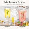 imageLifewit 1 Gallon Drink Dispenser for Parties 2 Pcs Plastic Beverage Container for JuiceTeaSoda with Stand amp Ice Core Clear Lemonade Dispenser with Spigot BPA Free Water Pitcher 39 x 16 cm15x62