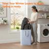 imageLifewit 3 Pack Laundry Hamper Large Collapsible Laundry Baskets Freestanding Waterproof Clothes Hamper with Easy Carry Handles in Laundry Room Bedroom Bathroom College Dorm for Adults Black 3 x 80LGreyBlue