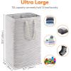 imageLifewit 3 Pack Laundry Hamper Large Collapsible Laundry Baskets Freestanding Waterproof Clothes Hamper with Easy Carry Handles in Laundry Room Bedroom Bathroom College Dorm for Adults Black 3 x 80LGrey