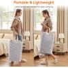 imageLifewit 3 Pack Laundry Hamper Large Collapsible Laundry Baskets Freestanding Waterproof Clothes Hamper with Easy Carry Handles in Laundry Room Bedroom Bathroom College Dorm for Adults Black 3 x 80LGrey