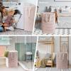 imageLifewit 3 Pack Laundry Hamper Large Collapsible Laundry Baskets Freestanding Waterproof Clothes Hamper with Easy Carry Handles in Laundry Room Bedroom Bathroom College Dorm for Adults Black 3 x 80Lpink