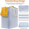 imageLifewit 3 Pack Laundry Hamper Large Collapsible Laundry Baskets Freestanding Waterproof Clothes Hamper with Easy Carry Handles in Laundry Room Bedroom Bathroom College Dorm for Adults Black 3 x 80LBlue