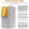imageLifewit 3 Pack Laundry Hamper Large Collapsible Laundry Baskets Freestanding Waterproof Clothes Hamper with Easy Carry Handles in Laundry Room Bedroom Bathroom College Dorm for Adults Black 3 x 80LGreyPink