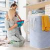 imageLifewit 3 Pack Laundry Hamper Large Collapsible Laundry Baskets Freestanding Waterproof Clothes Hamper with Easy Carry Handles in Laundry Room Bedroom Bathroom College Dorm for Adults Black 3 x 80LGreyBlue