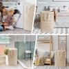 imageLifewit 3 Pack Laundry Hamper Large Collapsible Laundry Baskets Freestanding Waterproof Clothes Hamper with Easy Carry Handles in Laundry Room Bedroom Bathroom College Dorm for Adults Black 3 x 80LBeige