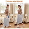imageLifewit 3 Pack Laundry Hamper Large Collapsible Laundry Baskets Freestanding Waterproof Clothes Hamper with Easy Carry Handles in Laundry Room Bedroom Bathroom College Dorm for Adults Black 3 x 80LGrey