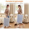 imageLifewit 3 Pack Laundry Hamper Large Collapsible Laundry Baskets Freestanding Waterproof Clothes Hamper with Easy Carry Handles in Laundry Room Bedroom Bathroom College Dorm for Adults Black 3 x 80LBlue