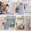 imageLifewit 3 Pack Laundry Hamper Large Collapsible Laundry Baskets Freestanding Waterproof Clothes Hamper with Easy Carry Handles in Laundry Room Bedroom Bathroom College Dorm for Adults Black 3 x 80LBluePink