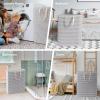 imageLifewit 3 Pack Laundry Hamper Large Collapsible Laundry Baskets Freestanding Waterproof Clothes Hamper with Easy Carry Handles in Laundry Room Bedroom Bathroom College Dorm for Adults Black 3 x 80LGrey
