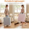 imageLifewit 3 Pack Laundry Hamper Large Collapsible Laundry Baskets Freestanding Waterproof Clothes Hamper with Easy Carry Handles in Laundry Room Bedroom Bathroom College Dorm for Adults Black 3 x 80LGreyPink