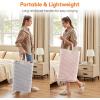 imageLifewit 3 Pack Laundry Hamper Large Collapsible Laundry Baskets Freestanding Waterproof Clothes Hamper with Easy Carry Handles in Laundry Room Bedroom Bathroom College Dorm for Adults Black 3 x 80LGreyPink