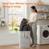 imageLifewit 3 Pack Laundry Hamper Large Collapsible Laundry Baskets Freestanding Waterproof Clothes Hamper with Easy Carry Handles in Laundry Room Bedroom Bathroom College Dorm for Adults Black 3 x 80LGrey