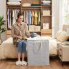 imageLifewit 3 Pack Laundry Hamper Large Collapsible Laundry Baskets Freestanding Waterproof Clothes Hamper with Easy Carry Handles in Laundry Room Bedroom Bathroom College Dorm for Adults Black 3 x 80LGrey