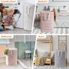 imageLifewit 3 Pack Laundry Hamper Large Collapsible Laundry Baskets Freestanding Waterproof Clothes Hamper with Easy Carry Handles in Laundry Room Bedroom Bathroom College Dorm for Adults Black 3 x 80LGreyPink