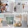 imageLifewit 3 Pack Laundry Hamper Large Collapsible Laundry Baskets Freestanding Waterproof Clothes Hamper with Easy Carry Handles in Laundry Room Bedroom Bathroom College Dorm for Adults Black 3 x 80LGrey