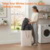imageLifewit 3 Pack Laundry Hamper Large Collapsible Laundry Baskets Freestanding Waterproof Clothes Hamper with Easy Carry Handles in Laundry Room Bedroom Bathroom College Dorm for Adults Black 3 x 80LBeige