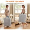 imageLifewit 3 Pack Laundry Hamper Large Collapsible Laundry Baskets Freestanding Waterproof Clothes Hamper with Easy Carry Handles in Laundry Room Bedroom Bathroom College Dorm for Adults Black 3 x 80LGrey
