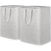 imageLifewit 3 Pack Laundry Hamper Large Collapsible Laundry Baskets Freestanding Waterproof Clothes Hamper with Easy Carry Handles in Laundry Room Bedroom Bathroom College Dorm for Adults Black 3 x 80LGrey