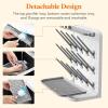 imageLifewit Large Baby Bottle Drying Rack 15 Hooks Vertical Rack Dryer with Removable Pacifiers Box Drip Tray Space Saving Countertop Holder Organizer for Weighted Straws Pump Partswithout Drain Mat