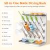 imageLifewit Large Baby Bottle Drying Rack 15 Hooks Vertical Rack Dryer with Removable Pacifiers Box Drip Tray Space Saving Countertop Holder Organizer for Weighted Straws Pump Partswithout Drain Mat