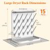 imageLifewit Large Baby Bottle Drying Rack 15 Hooks Vertical Rack Dryer with Removable Pacifiers Box Drip Tray Space Saving Countertop Holder Organizer for Weighted Straws Pump Partswithout Drain Mat