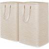 imageLifewit 3 Pack Laundry Hamper Large Collapsible Laundry Baskets Freestanding Waterproof Clothes Hamper with Easy Carry Handles in Laundry Room Bedroom Bathroom College Dorm for Adults Black 3 x 80LBeige