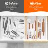 imageLifewit 236 High 5 Pack Bamboo Drawer Dividers 14222 Expandable Kitchen Drawer Dividers Adjustable Drawer Dividers for Clothes Drawer Separators for Dresser Kitchen Bedroom Bathroom