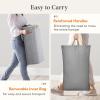 imageLifewit 65L Slim Laundry Basket with Lid Narrow Large Laundry Hamper with Plastic Handles and Removable Bag Tall Foldable Dirty Clothes Hampers for Laundry Room Bedroom Bathroom Dorm PinkGray