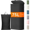 imageLifewit 65L Slim Laundry Basket with Lid Narrow Large Laundry Hamper with Plastic Handles and Removable Bag Tall Foldable Dirty Clothes Hampers for Laundry Room Bedroom Bathroom Dorm PinkBlack